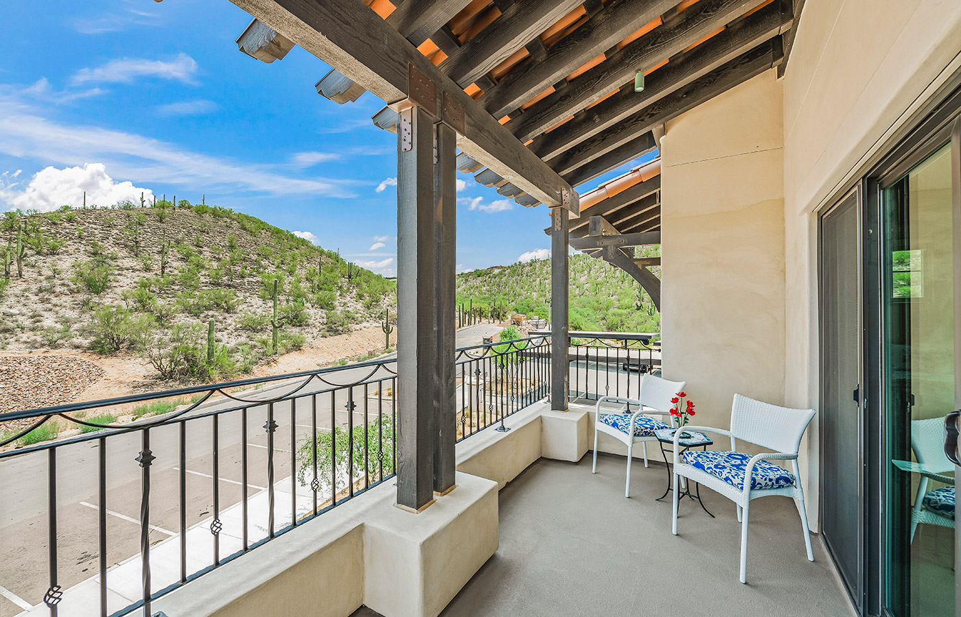 Chairs in balcony.