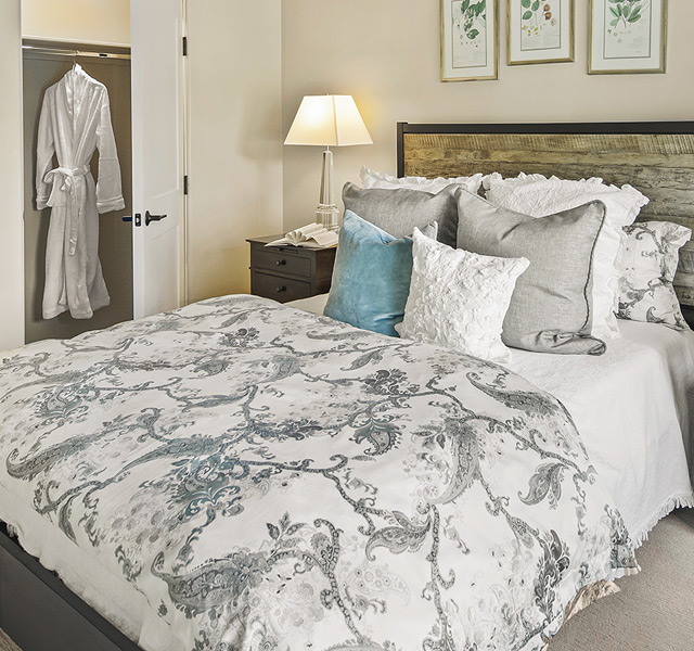 Fully furnished model bedroom.