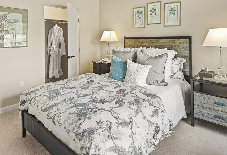 Fully furnished model bedroom.