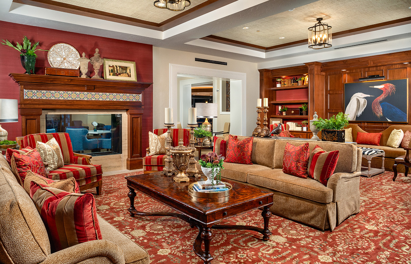 A family room with comfy seating.