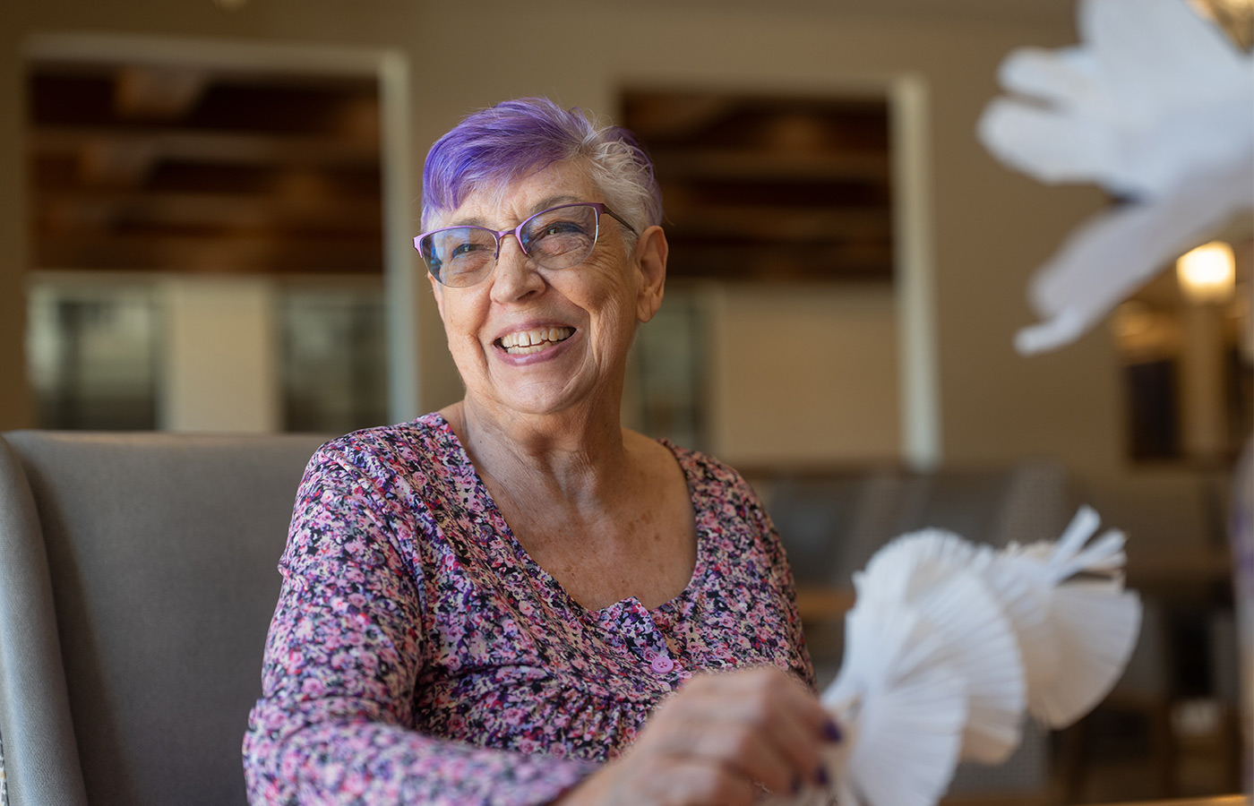 A person smiling.