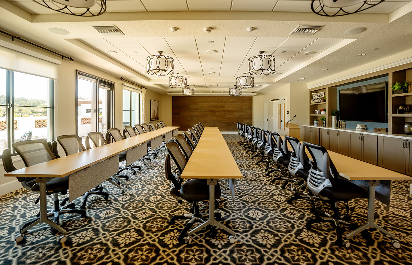 A meeting room.