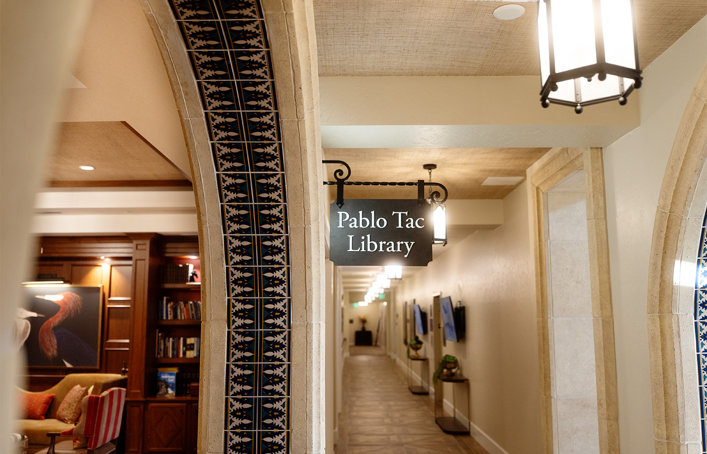 An arch into the library.