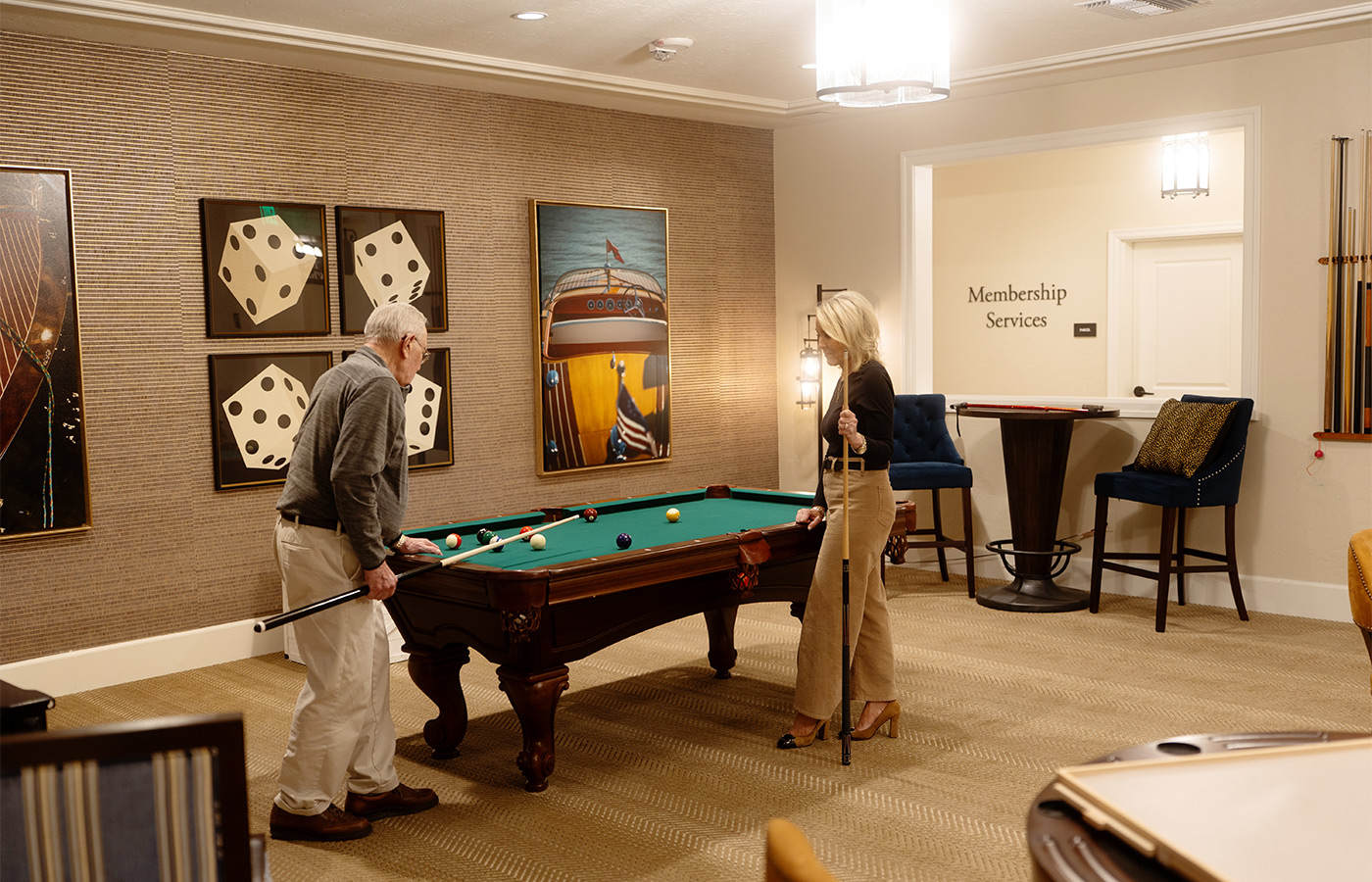 People playing pool.