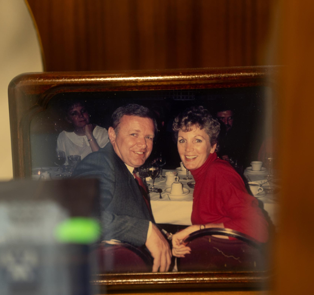 A photograph of two people.