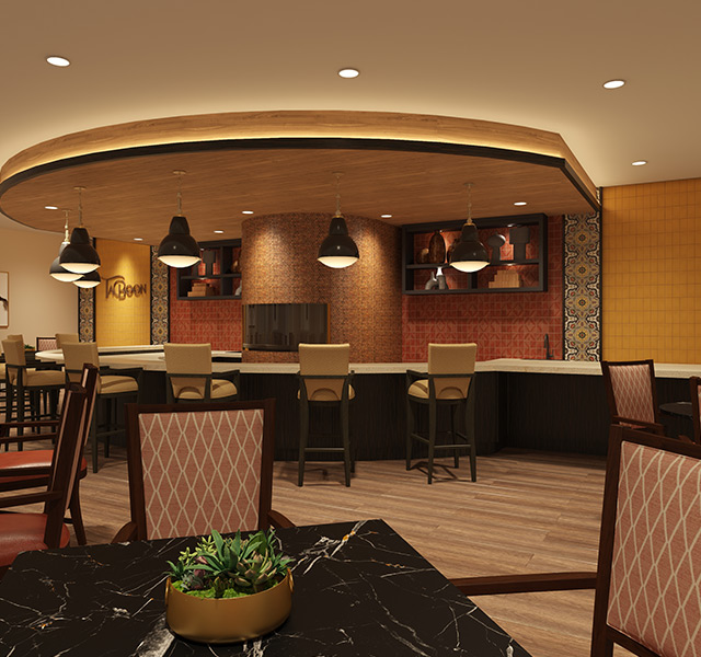 The cafe at Hacienda Mission San Luis Rey.