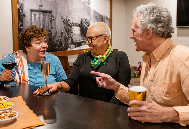 Residents enjoying an activity.