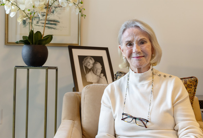 A person sitting in a chair.