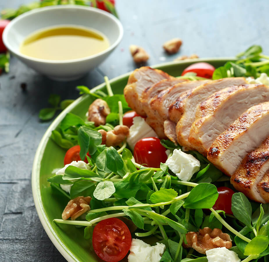 Artistic display of food.