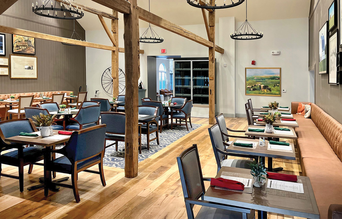 A dining room ready for service.