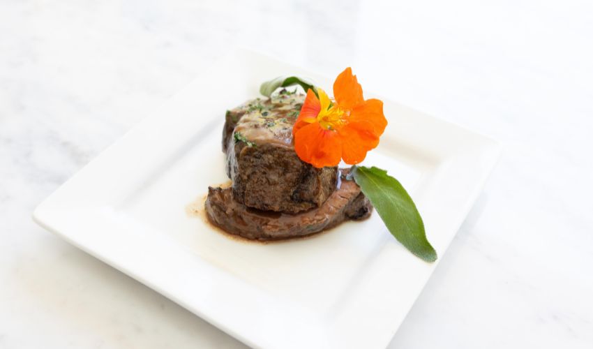 A chef-prepared steak.