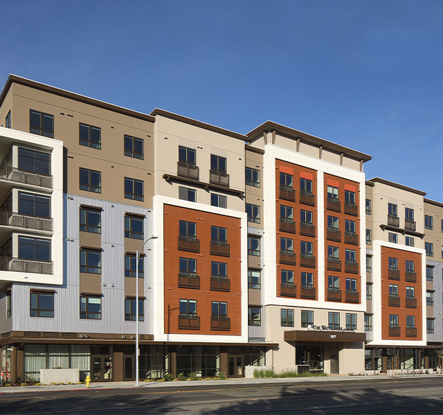 The exterior of the building.