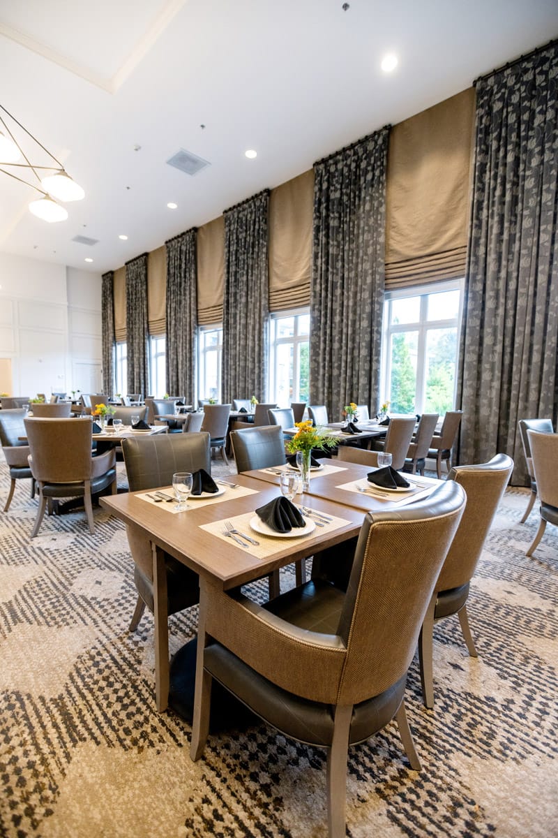 A dining area at The Watermark at St. Peters.