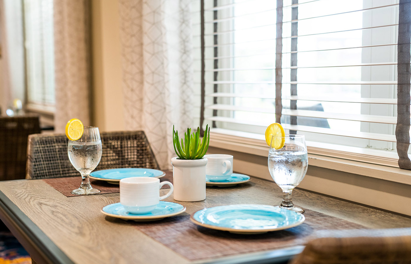 A dining table at The Watermark at Trinity.