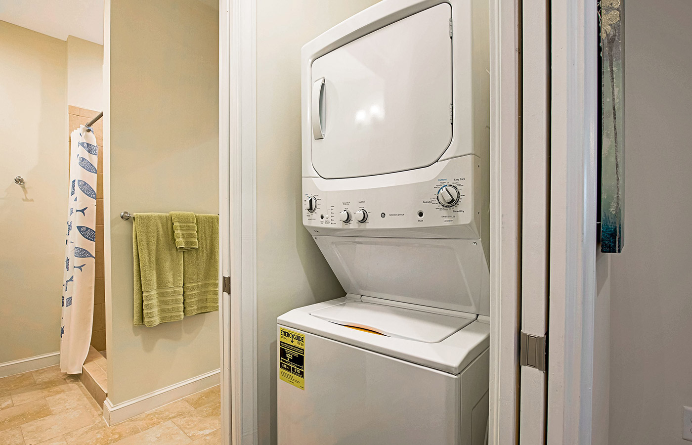 Washer and dryer units.