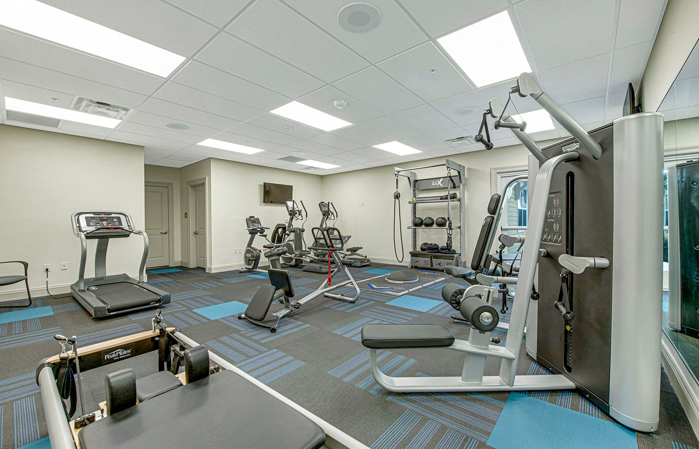 The fitness area at The Watermark at Trinity.