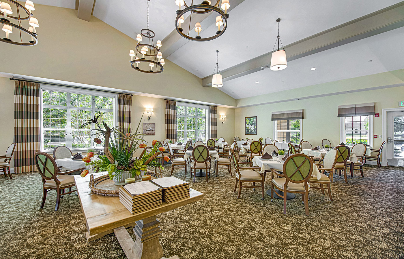 The dining area at The Watermark at Trinity.