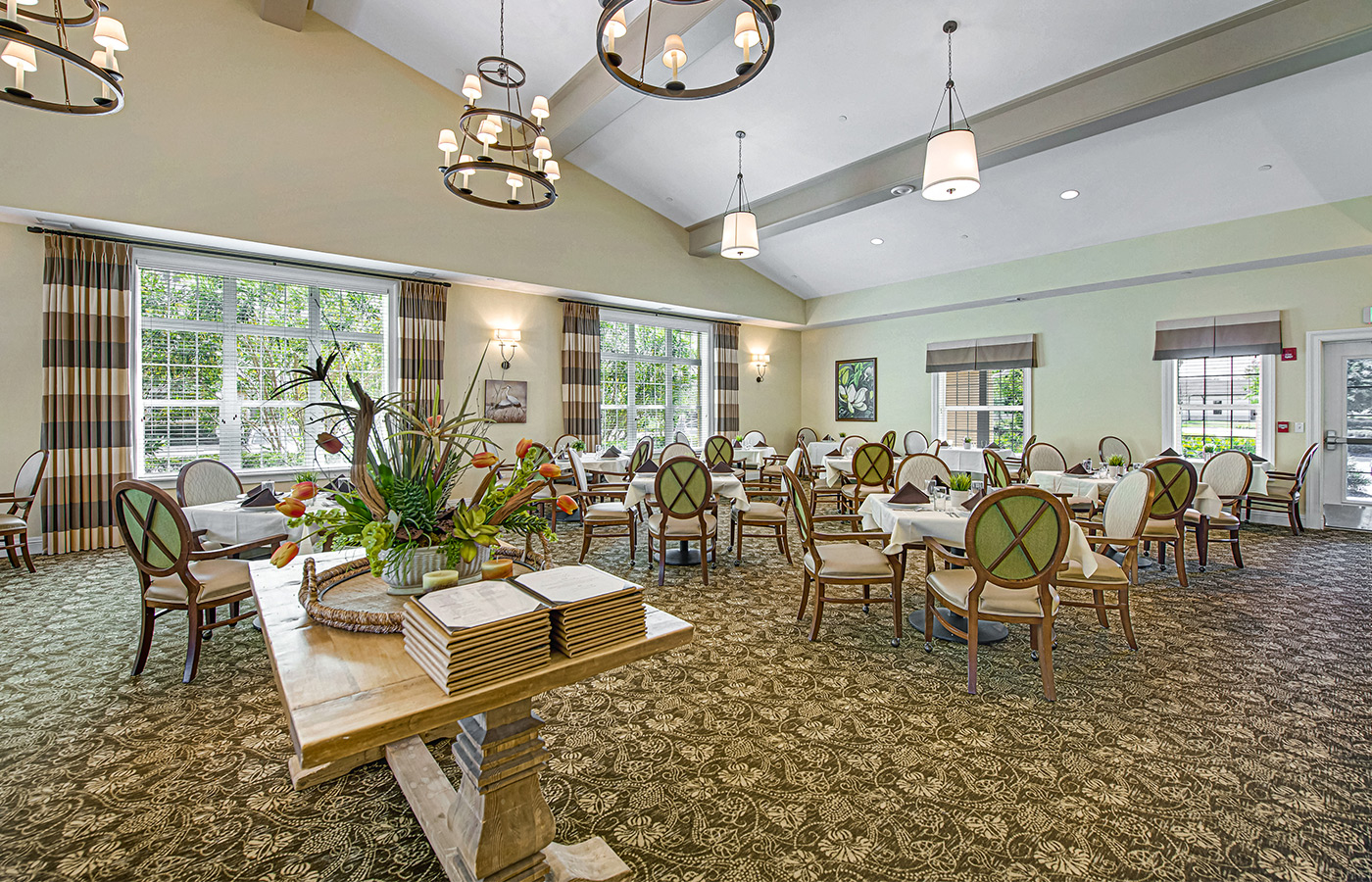 A dining area at The Watermark at Trinity.