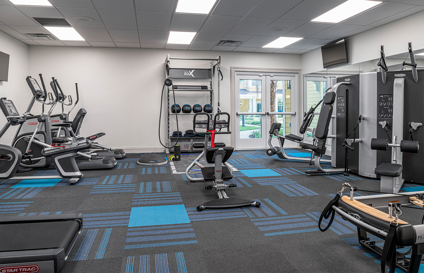 The fitness area at The Watermark at Trinity.