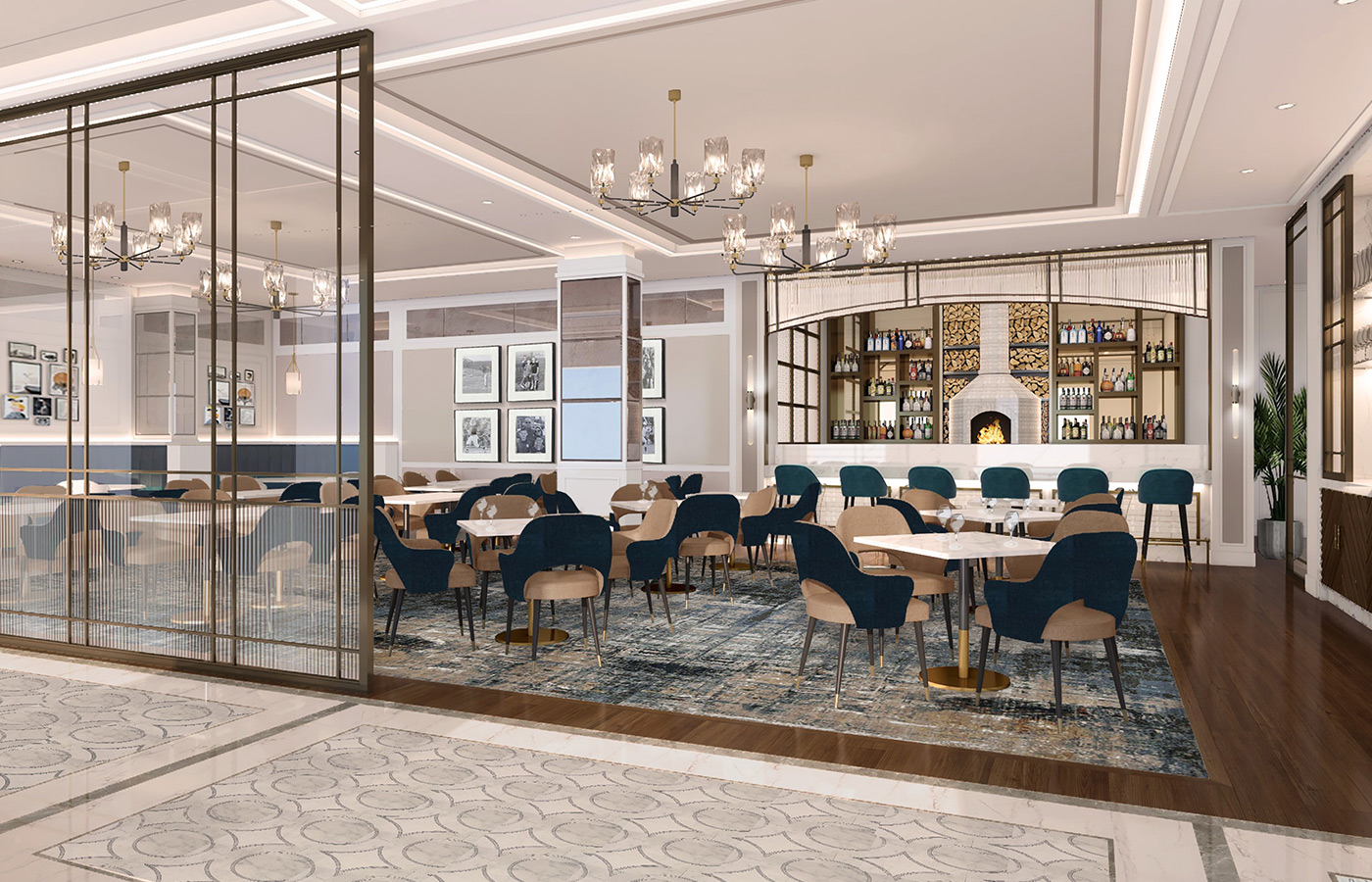 A dining area at The Watermark at West Palm Beach.