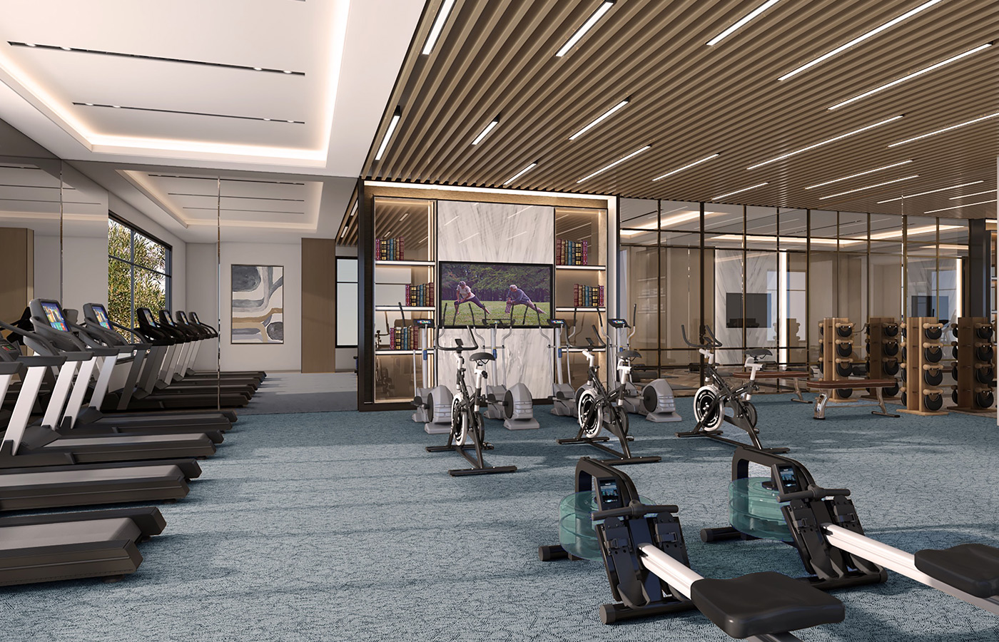 The fitness area at The Watermark at West Palm Beach.