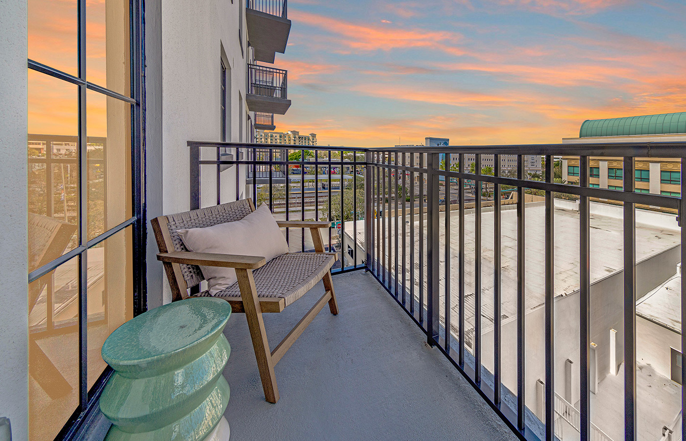 A balcony at The Watermark at West Palm Beach.