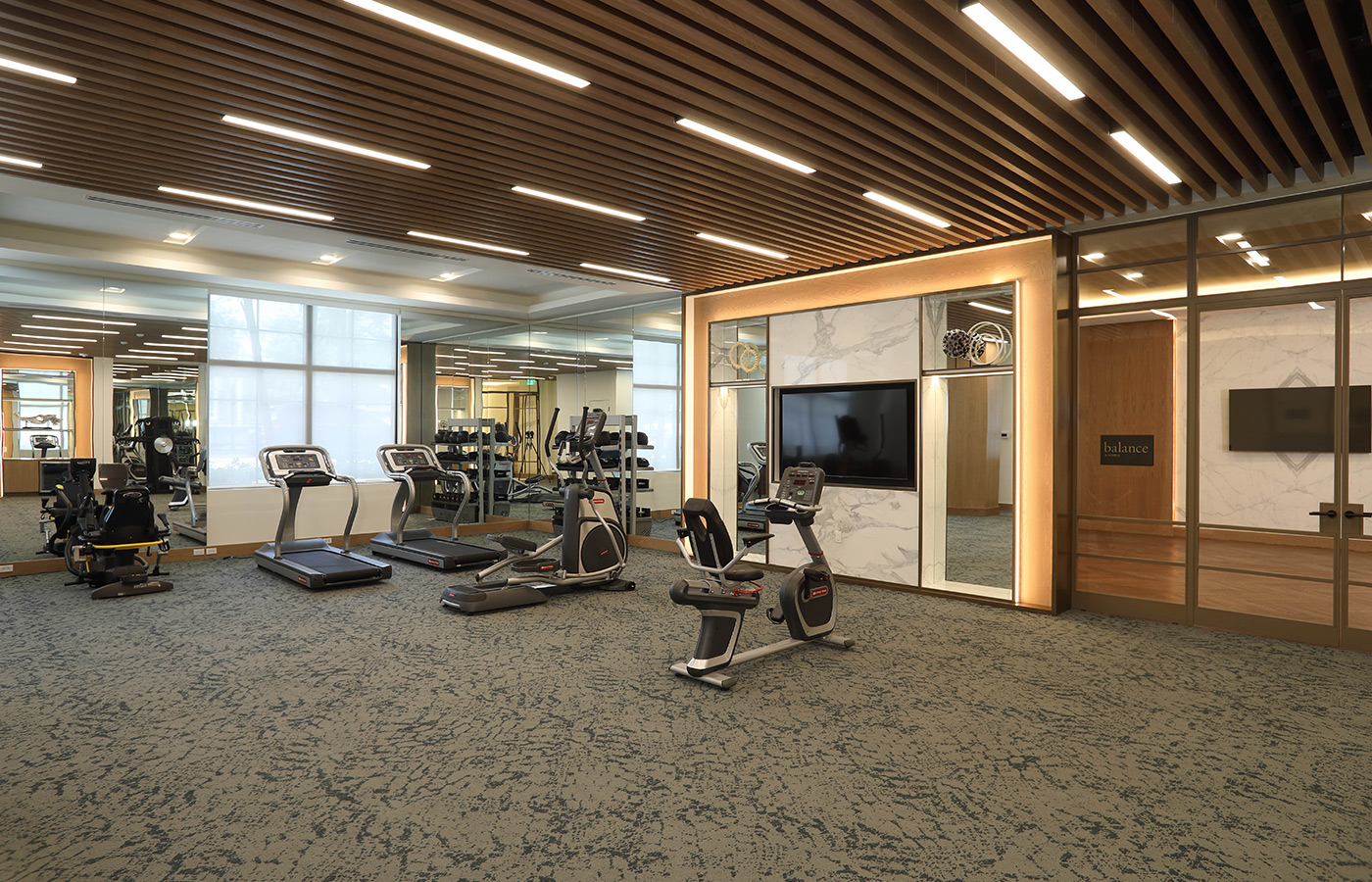 The fitness center at The Watermark at West Palm Beach.