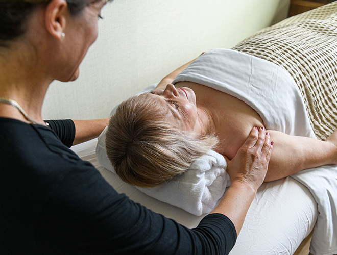 A person getting a massage.