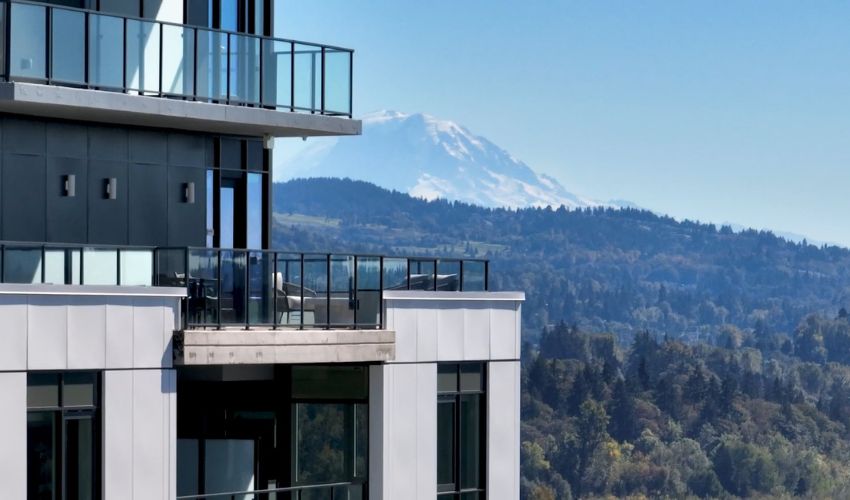 A view of the Sky Suite from outside.