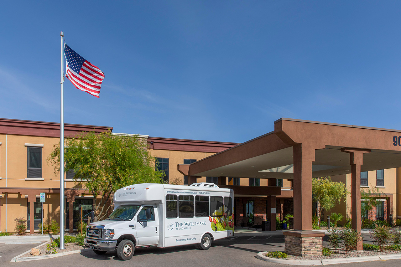 The entrance to The Watermark at Oro Valley.