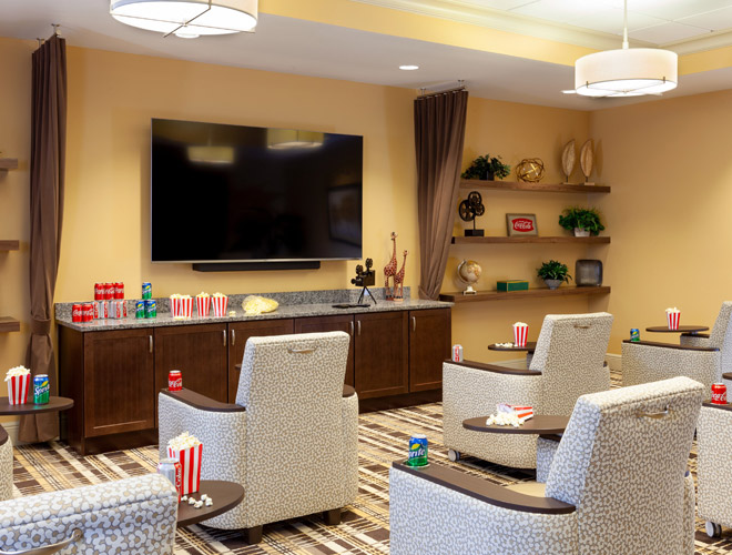 The theater at The Watermark at Vistawilla.