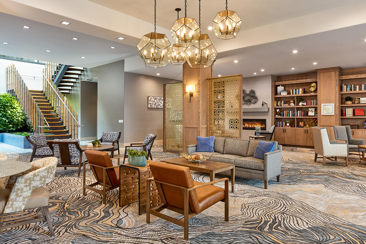 Lobby and seating area at The Watermark By The Bay.