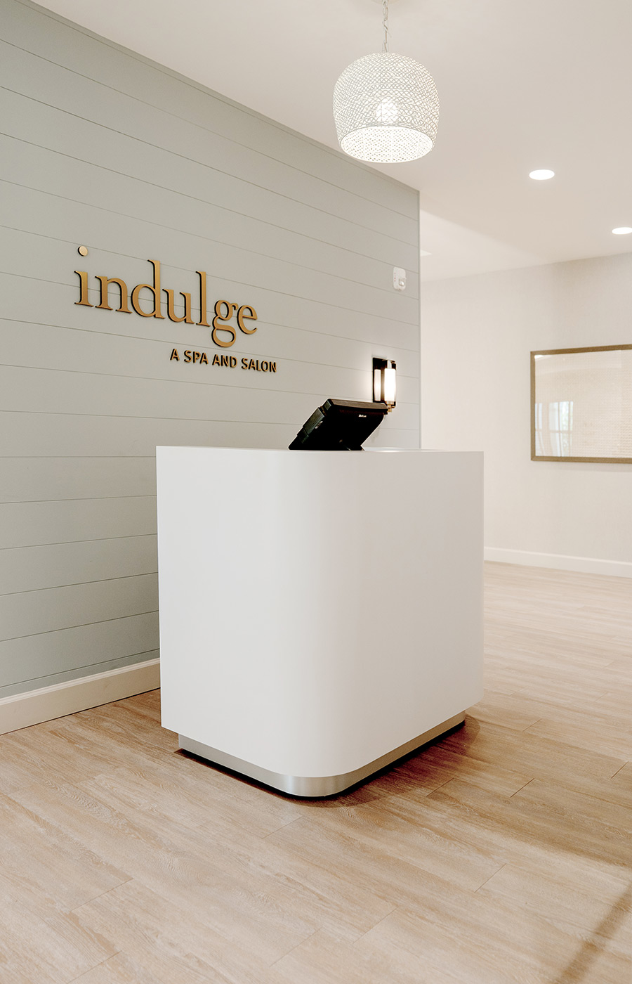 The Indulge front desk.