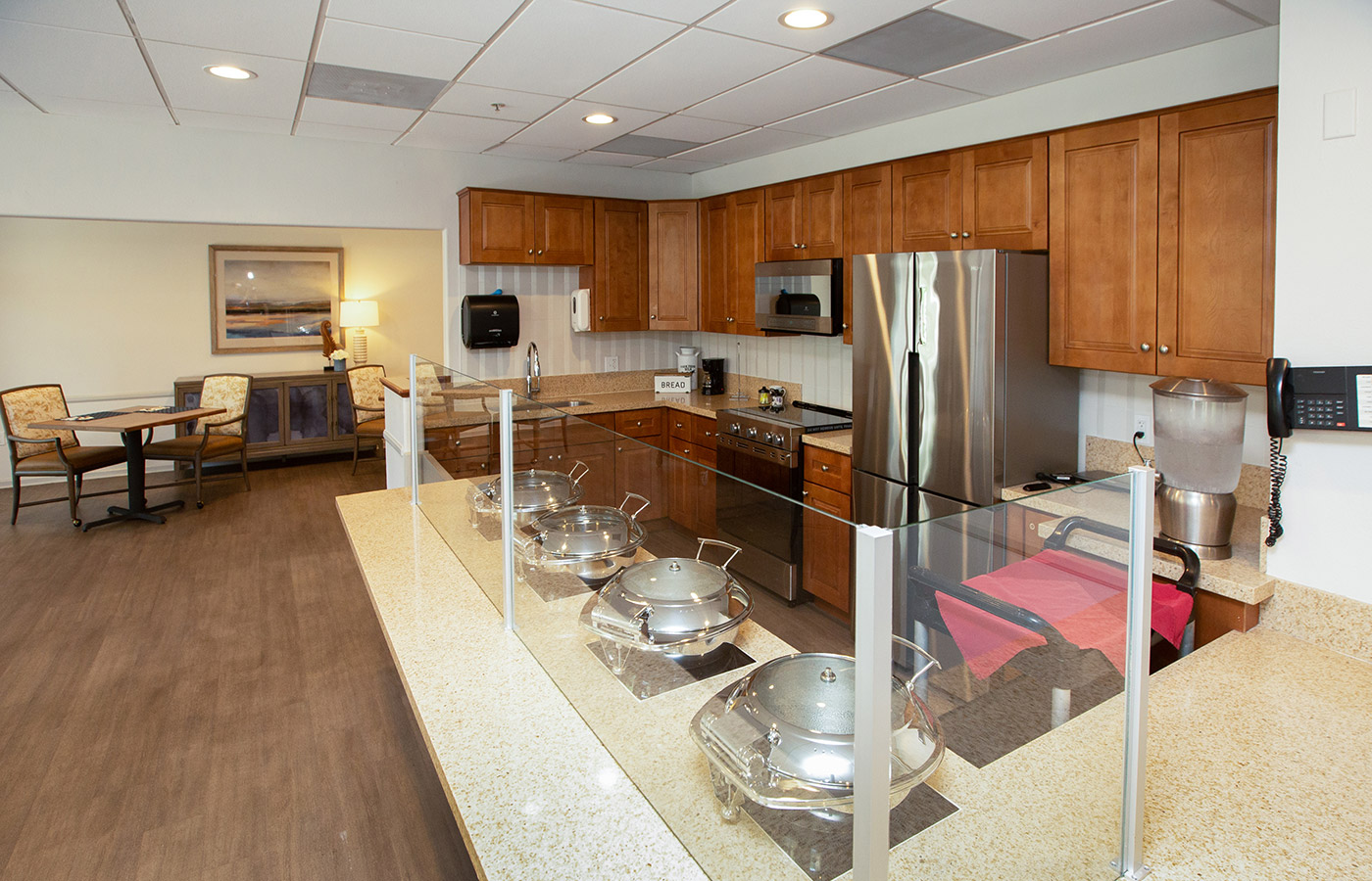 A dining area at Whittier Place.