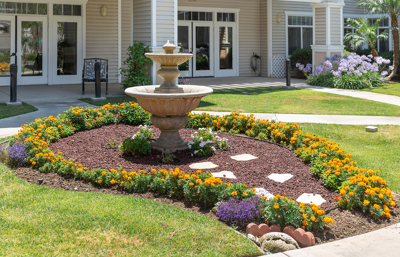 The courtyard at Whittier Place.