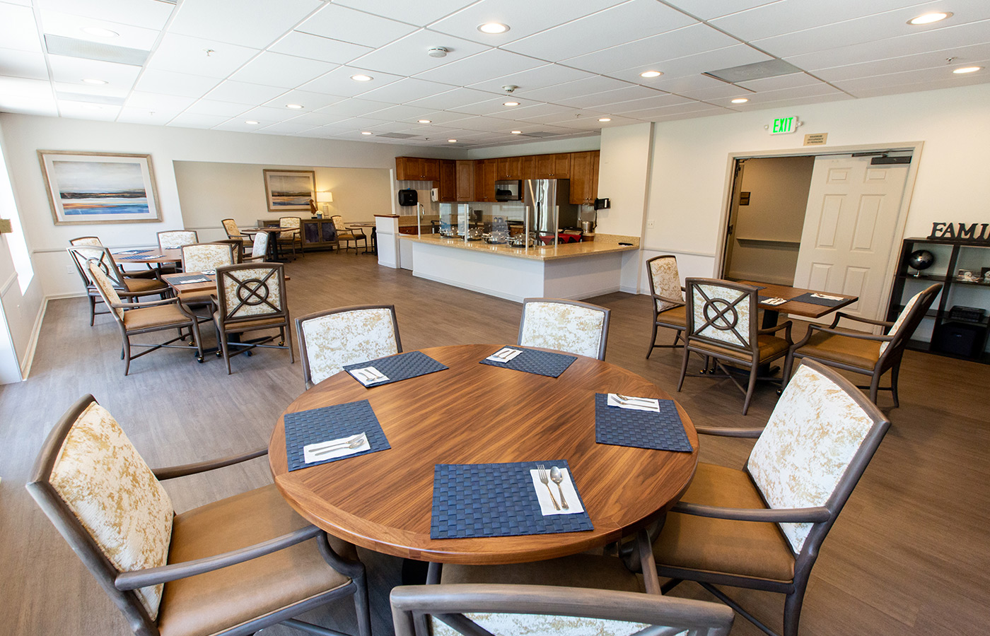 A dining area at Whittier Place.