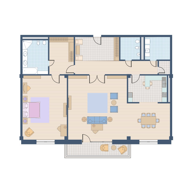 Apartment floor plan.