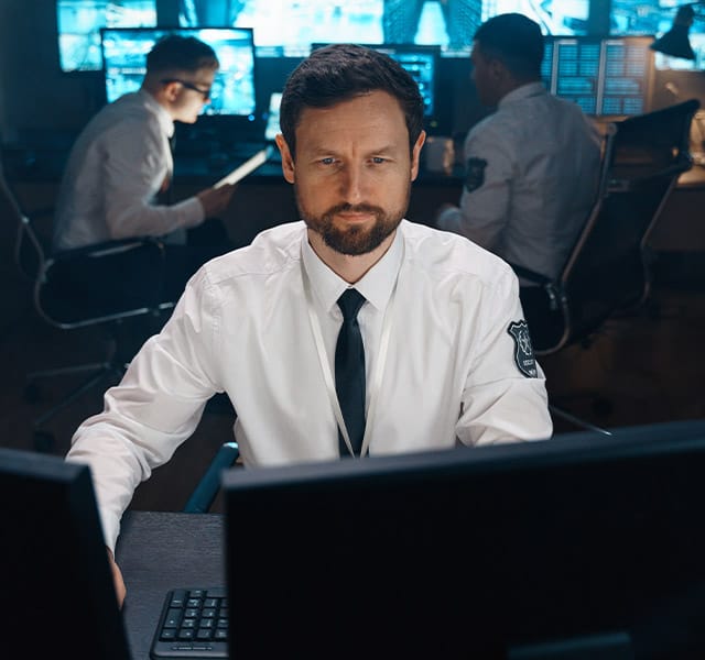 A person working on a computer.