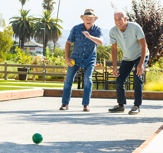 Residents enjoying an activity.