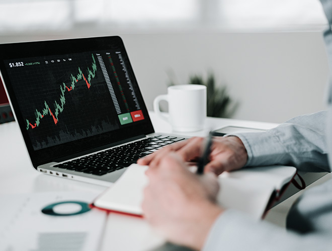 A person is working on their computer.