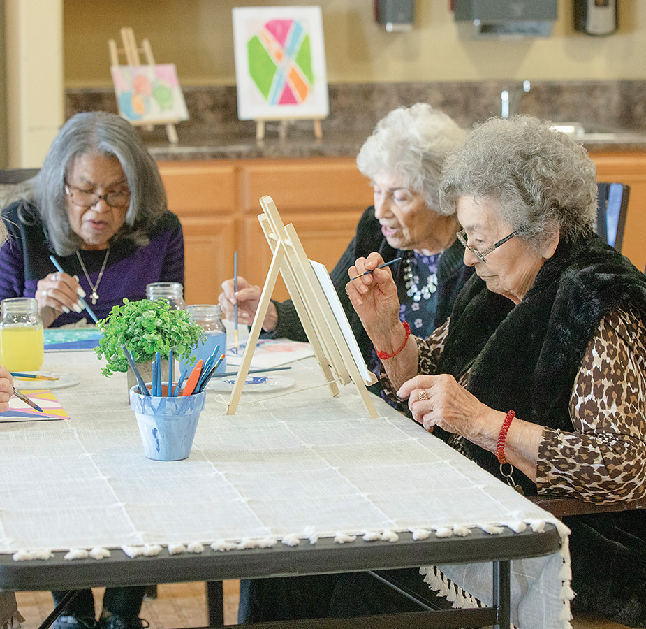Residents are painting.
