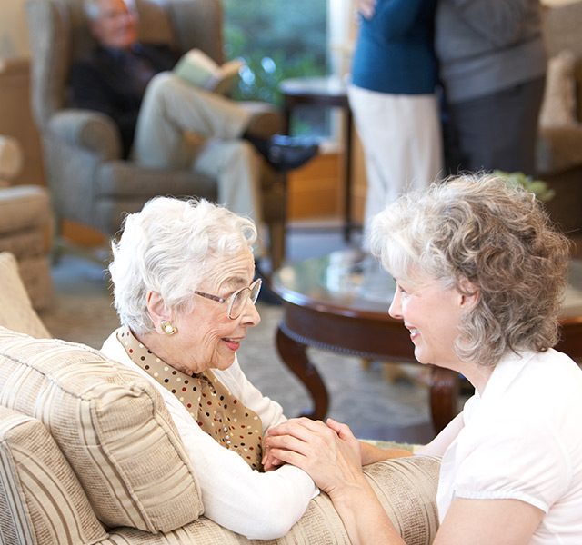 Two residents are chatting.