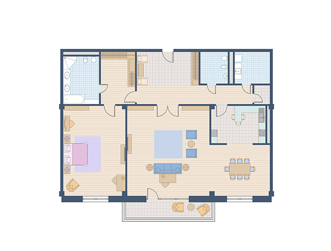A floorplan for a Watermark Community.