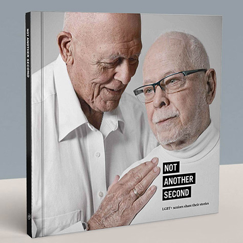 A book standing on a table.