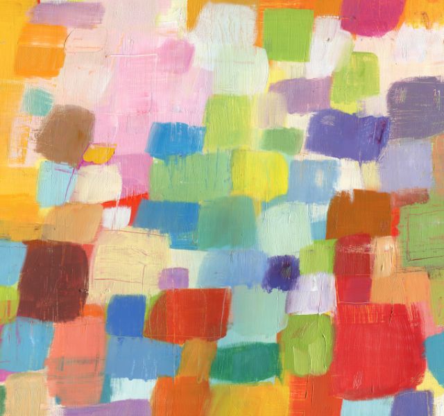 A multicolored painting.