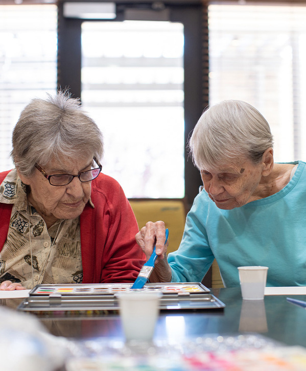 People in a painting class. People in a painting class.