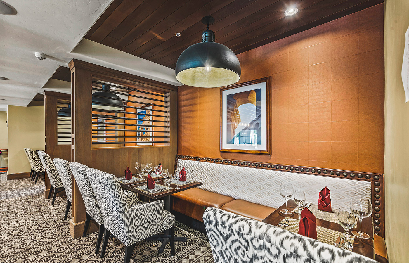 The dining area at The Hacienda at the Canyon.