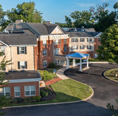 The exterior of Rockland Place, a senior living community in Wilmington, DE.