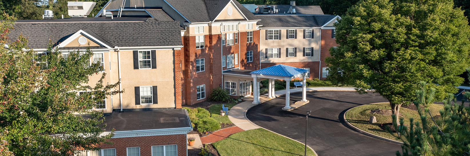 The exterior of Rockland Place, a senior living community in Wilmington, DE. The exterior of Rockland Place, a senior living community in Wilmington, DE.