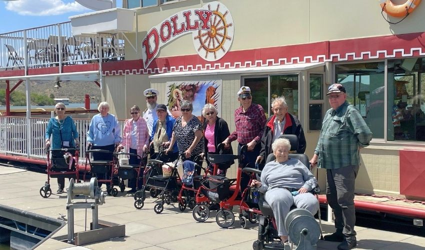 Residents on an outing together.